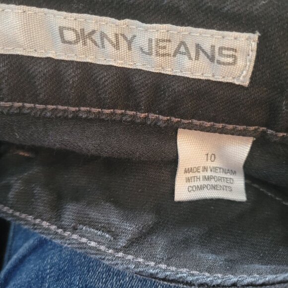 DKNY Jeans Womens Black Denim Straight-Leg Pants Size 10 - Picture 2 of 4